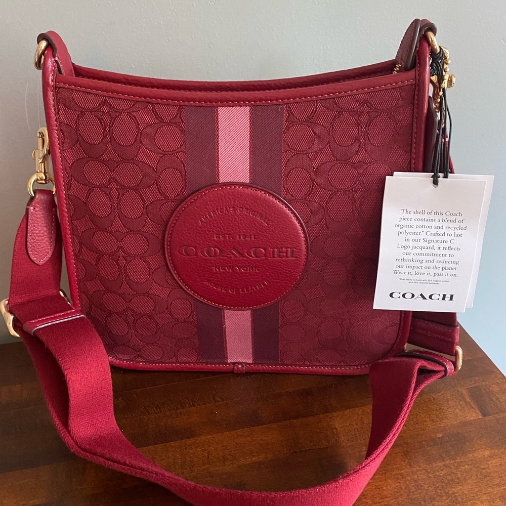 Coach Dempsey File Bag Signature Red Crossbody Bag NWT - Picture 13 of 13